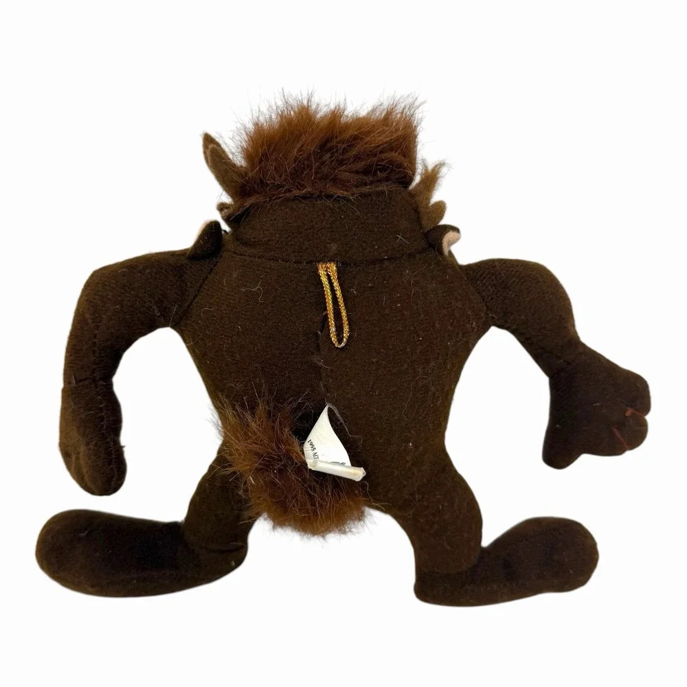 Vintage 1995 Looney Tunes Tasmanian Devil Taz Plush Stuffed Toy Warner‎ Bros 6in